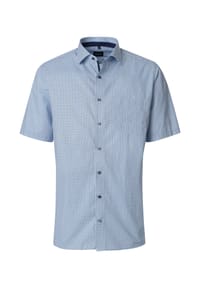 VENTI - Herren Businesshemd Print Modern Fit - Blau