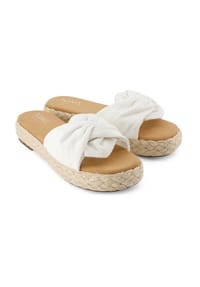 TOMS - Pantoletten, Flecht-Optik, für Damen - 100 WHITE
