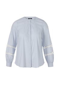frapp - Bluse Große Größen - powder blue/white