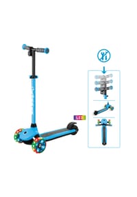 GLOBBER - ONE K E-MOTION 4 PLUS hellblau, mit Leuchtrollen - 