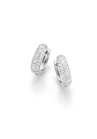 GIORGIO MARTELLO MILANO - Creolen mit Zirkonia Steinen, Silber 925 - silber
