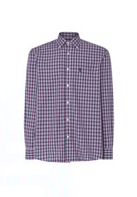El Búho NOCTURNO® - Herren Hemd Langarm mit Tasche Easy Iron Bügelleicht Extra Weich Rot - Rot