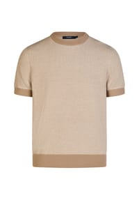 HECHTER PARIS - T-Shirt Strukturierter Two-Tone-Strick - sand