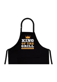 COFI - Kochschürze Männer "King of the Grill" aus Baumwollmischung in Schwarz - 