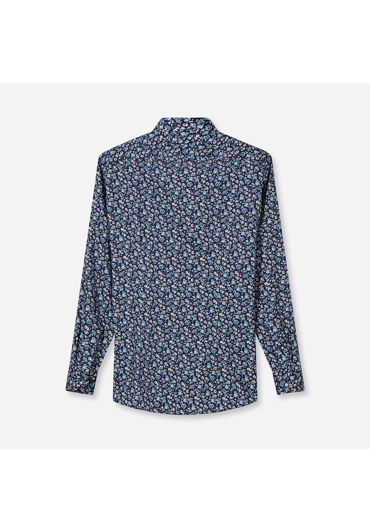 Olymp Freizeithemd Luxor, Modern-Fit, Langarm, Kent-Kragen, Herren, Blau, 39