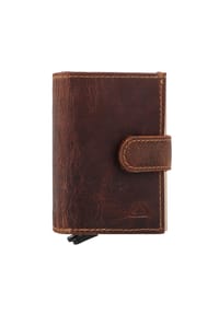 GREEN BURRY Vintage - Vintage Geldbörse RFID Schutz Leder 8 cm - brown