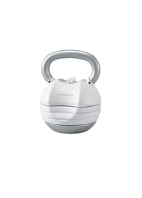 BYZOOM FITNESS - Pure Series - verstellbare Kugelhantel Kettlebell 18,1 kg - Weiss