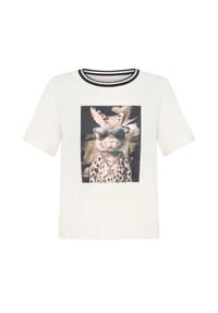 BETTY BARCLAY - Basic Shirt mit Aufdruck - Patch Cream/Brown