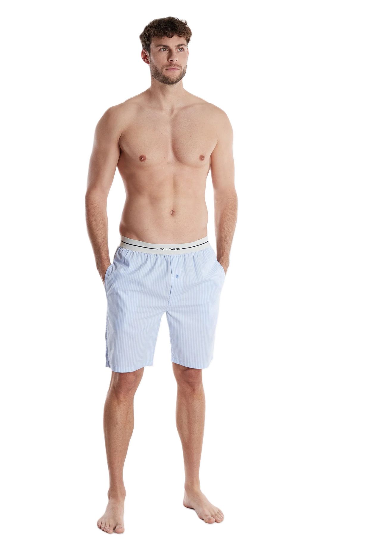 Tom Tailor M&M Schlafanzug-Shorts, Baumwolle, FüR Herren, Blau, 48