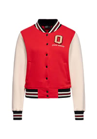 QUEEN KEROSIN - Collegejacke Mit Kontrast Raglan-Ärmeln Q - rot