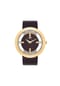 RHODENWALD & SÖHNE Armband-Uhr Lucrezia gelbgold Echtleder dunkelbraun Bild 1