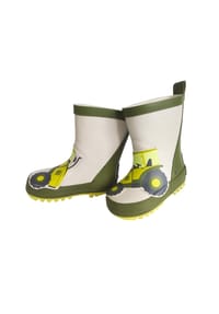 maximo® - Gummistiefel Traktor Applikation. Reflekt 3M, Jerseyfutter - dark olive/muschel