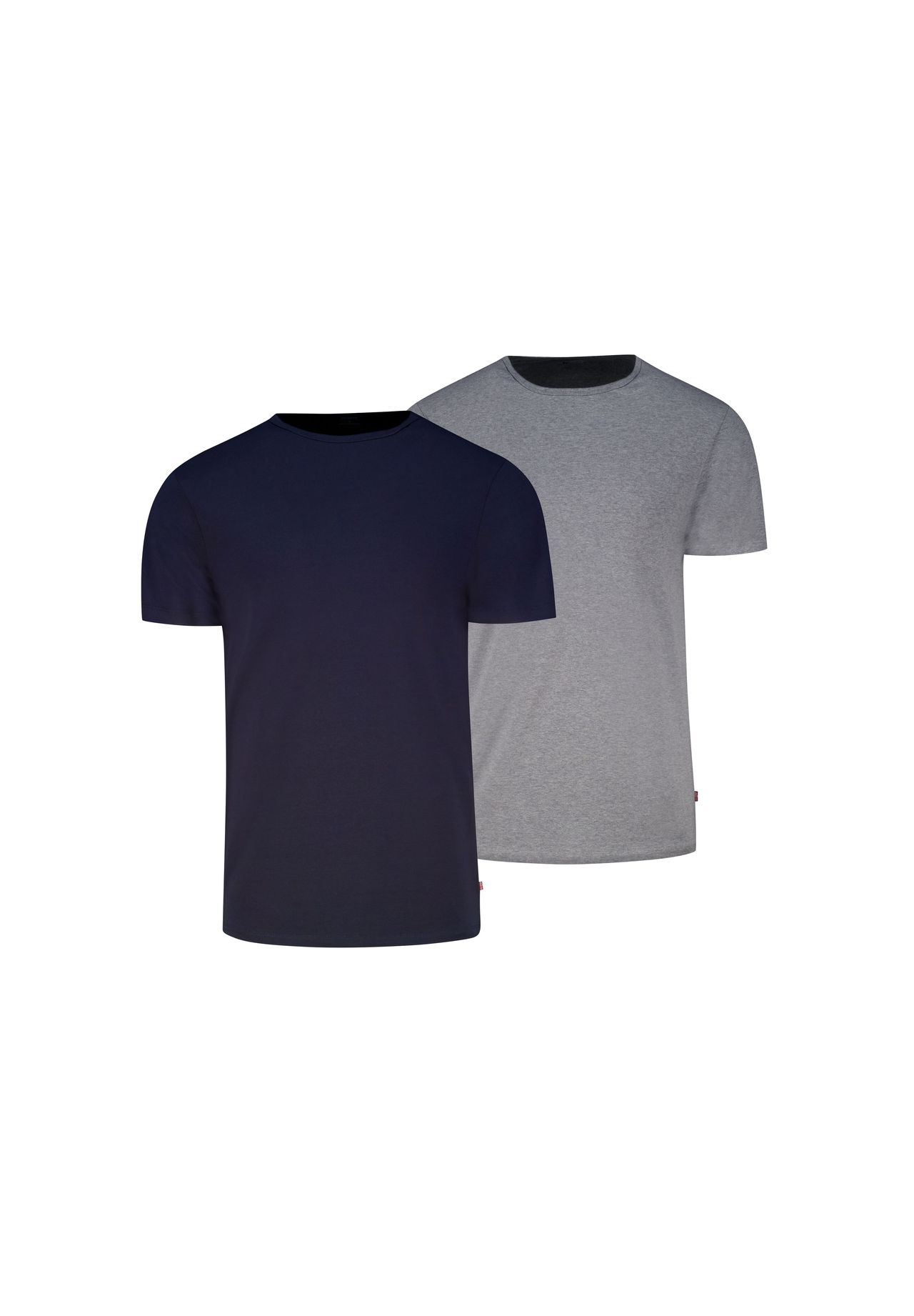 Levis Herren Grau 2P Base Crew Neck T-Shirt Marine/ Baumwolle Medium - Bild 4
