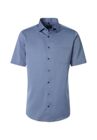 VENTI - Herren Businesshemd uni Comfort Fit - Blau