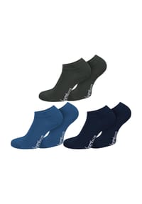 normani® - 6 Paar Bambus-Gesundheitssocken Sneakers - Anthrazit/Blau/Marine