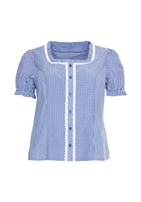 sheego Trachtenbluse im Karo-Design, mit Spitzenbesatz Bild 1
