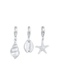 Nenalina - Charm 3Er Set Seestern Muschel Strand Meer 925 Silber - Silber