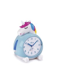 Atlanta by PARAGON - Kinderwecker mit Einhornmotiv ohne Ticken - 2163 (blau) - Rosa