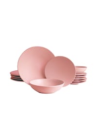 ECHTWERK® Tafelservice BLANKA 18-tlg - BLANKA - Rosa|Lila