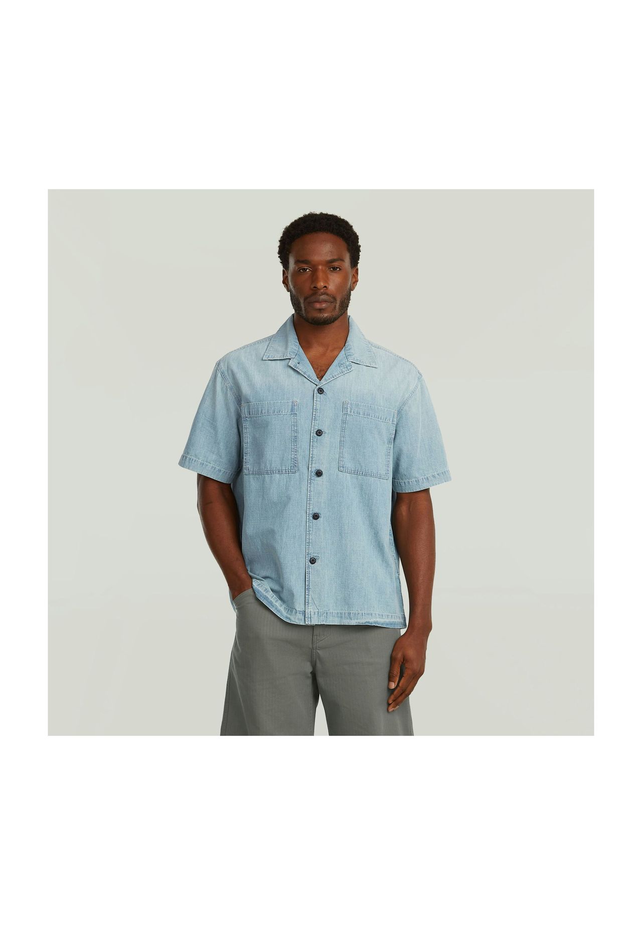 G-Star Herren Vintage Mirage Langarmshirt "Bowling 2‑Pocket Lightweight Regular Hemd" erhältlich in Größe L/M/S/XL/XS/XXL von Baur - Bild 5