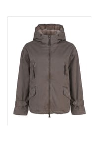 BLONDE NO.8 - Jacke BELLA mit Kunstfell gefütterte Kapuze - BLONDE KHAKI BROWN