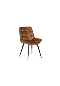 GINER & COLOMER - Ledersessel 50 cm im Vintage-Industriestil - 83 x 50 x 63 - Braun
