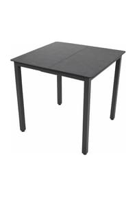 VCM. Gartentisch aus Glas und Aluminium | Esstisch | ca. H. 73 x B. 80 x T. 80 cm | Anthrazit | Balkontisch Gartenmöbel - VCM Miami - Anthrazit