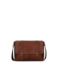 kazar - Braune Umhängetasche mit Laptopfach - Braun