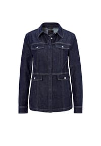 GOLDNER - Kurzgröße:  Jeansjacke mit sportlichen Details - marine