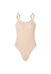 MODA MINX - Badeanzug SCRUNCH mit tollen Schmuck-Elementen - Coconut
