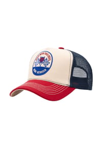 KING KEROSIN - Trucker Cap in Blockfarben Race With The Devil - beige