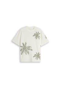 DENIM TOM TAILOR - T-Shirt, Rundhals, für Herren - 12906 WOOL WHITE