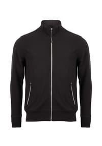 ROADSIGN® australia - Herren Sweatjacke Origin in Rippstruktur mit Stehkragen - schwarz