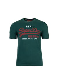 Superdry. - Herren T-Shirt - VI Classic Tee, T-Shirt, Rundhals, Baumwolle, Logo, einfarbig - Blau