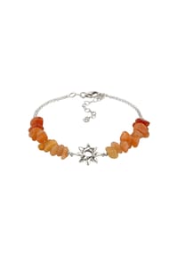 elli. - Armband Sonne Aventurin Braun 925 Sterling Silber - Gold