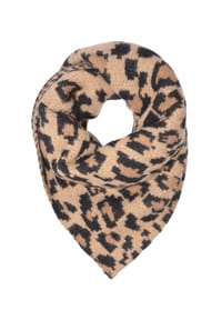 Seasons of April - Leo Dreieck Schal MONA LEO DREIECK Weicher, kuscheliger Dreiecksschal mit Leo-Muster aus 100% Viskose - Beige