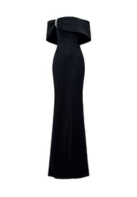 MODA MINX - Abendkleid Zoe One Shoulder Dress im schulterfreien Design - black