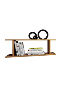 VCM. - Holzregal hängend | platzsparendes Regal | Maße:  H. 28 x B. 80 x T. 20 cm | Elegantes Regal hängend | Aufbewahrungsregal | Bücherregal | Wandboard - Sirola Mini - Buche