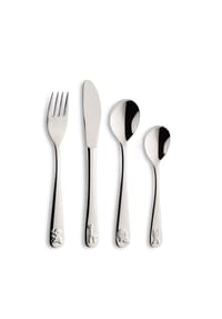 Paul Wirths Bestecke 4-tlg. Kinderbesteck Set - Zoo - silber