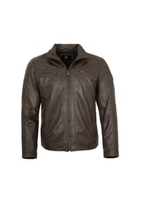 OTTO KERN - Herren Lederjacke Lammnappa dunkelbraun - dunkelbraun