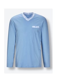 Witt - Schlafanzüge - weiß-himmelblau-bedruckt