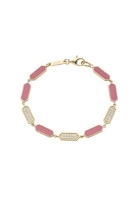 GIORGIO MARTELLO MILANO - Armband mit Emaille-Einlagen und Zirkonia, Silber 925 - gold