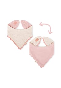 sigikid® - Wendehalstuch Petit Croissant ,  für Babys - weiß/rosa