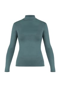 normani® - Damen Merino Longsleeve mit Stehkragen Romsey - Beige
