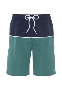 s.Oliver - Ryker Badehose, Tunnelzug, Colourblocking-Optik, für Herren - 1422 BLACK-GREY