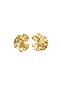 LES REINES - Flora Rise – Statement-Ohrringe, 24K vergoldet - Gold