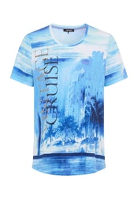 olsen - T-Shirt, Baumwolle, für Damen - 40297 BAY BLUE