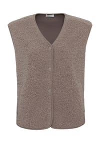 s.Oliver - Fleeceweste, V-Ausschnitt, für Damen - 0700 WHITE