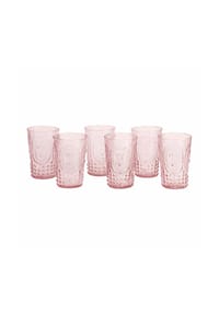 LOBERON Glas 6er Set Fleury rosa - Gläser - rosa
