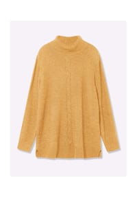 sheego - Rollkragenpullover - moos-meliert